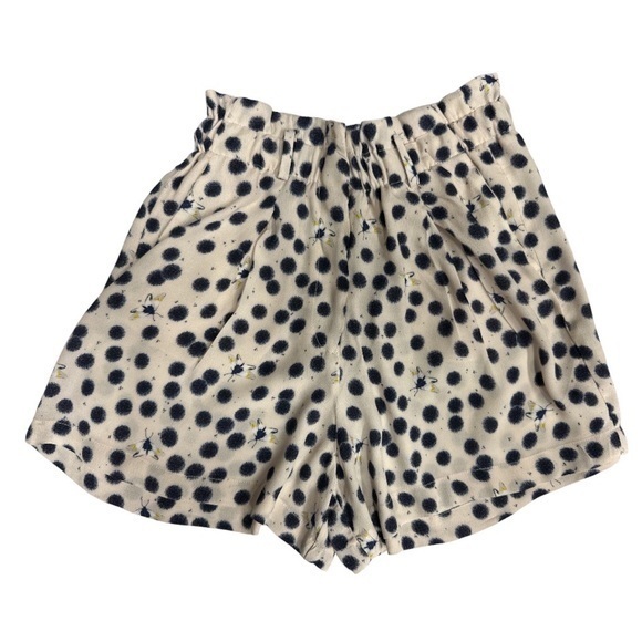 H&M x Susan Glover Collab High Paper Bag Waist Polka Dot Firefly Shorts Size 6‎ - Picture 2 of 15